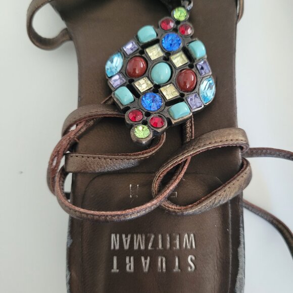 Stuart Weitzman bejeweled Gladiator Sandals (one of its kind) - Picture 6 of 6